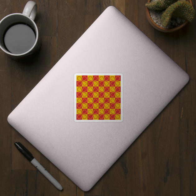 Bearberry Checkerboard (Red) by Cascade Patterns